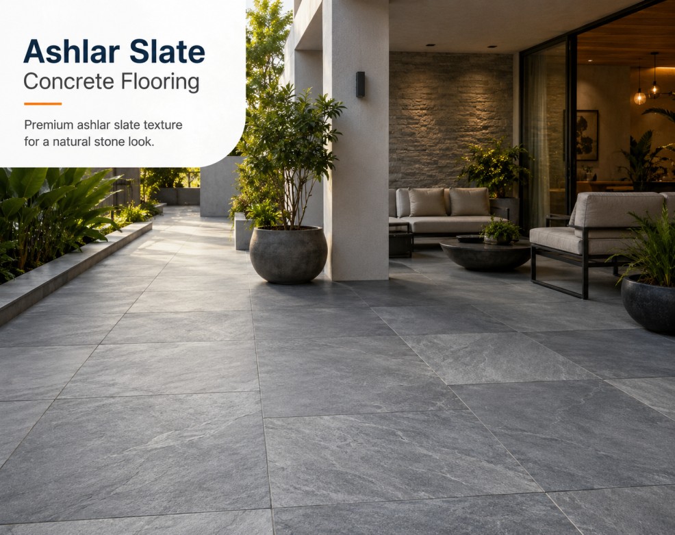 Ashlar Slate Concrete Flooring