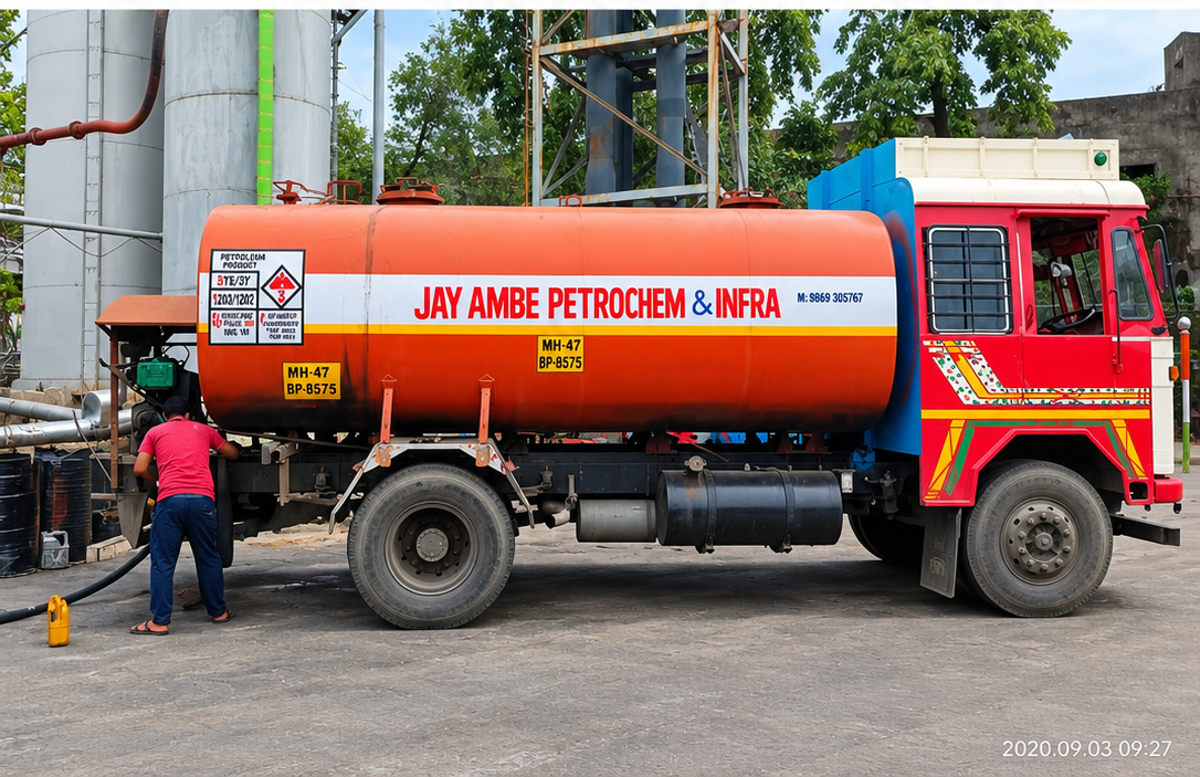 Truck-mounted bitumen and emulsion spray service by Jay Ambe Petrochem & Infra