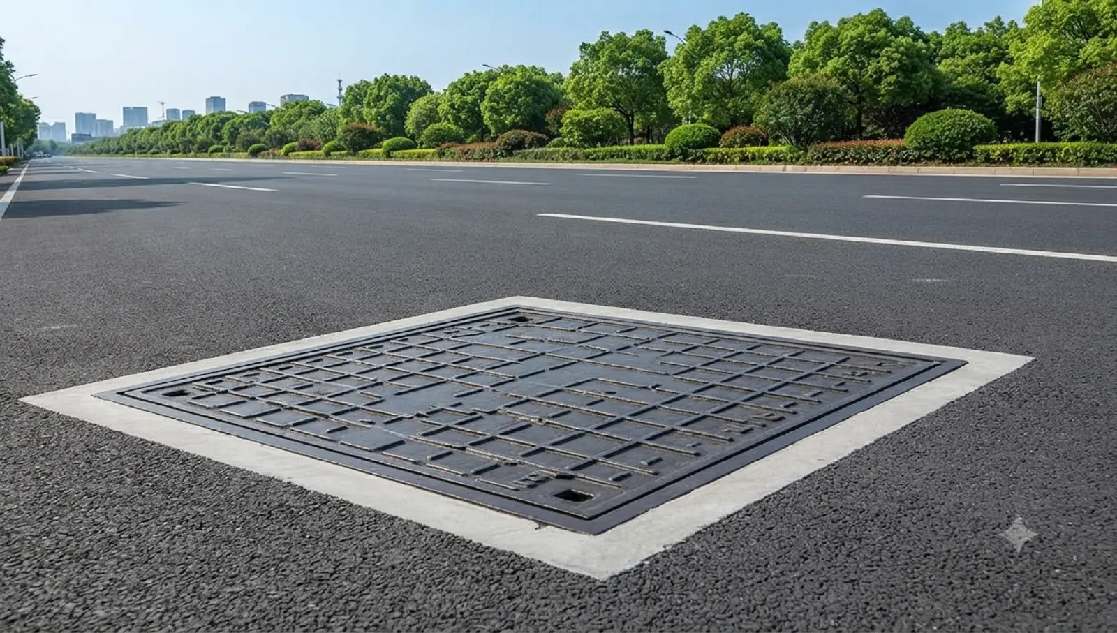Process illustration: drain cover placement and finishing