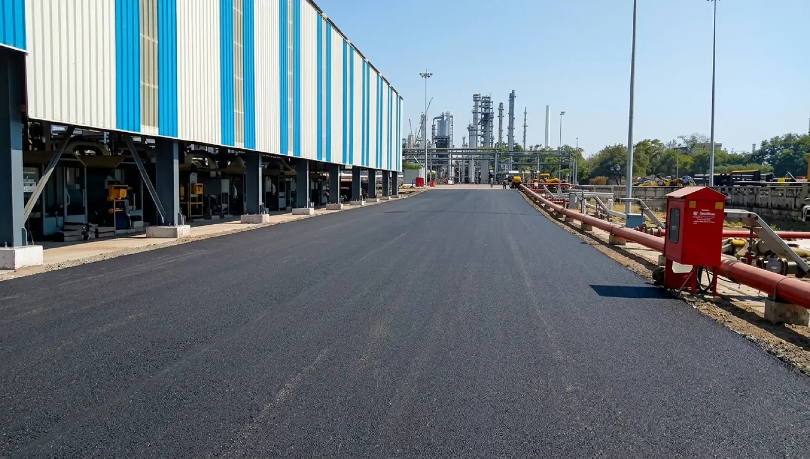 Finished internal road at the HPCL site