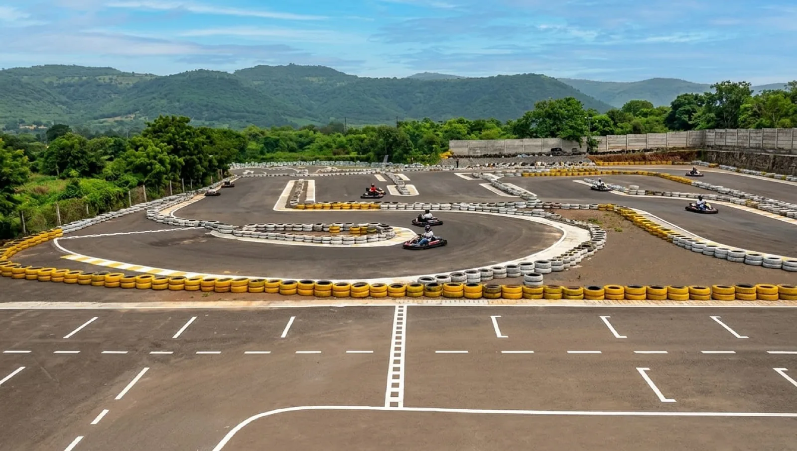 Completed go-kart track at Manghar